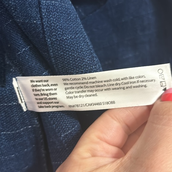 Eileen Fisher Cotton Indigo Kimono Jacket - Picture 8 of 8